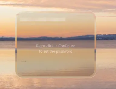 WiFi QR widget before a password is set